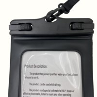 Sac étanche PVC étuis pour téléphone portable étui transparent étanche sac de téléphone portable avec lanière prix de gros bon marché