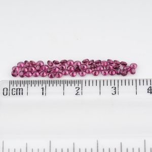 YASHEE Granate Rodolita Natural 2x2 mm Corte Brillante Redondo Piedra Calibrada para Joyería Gema Rosa - Product Image 4