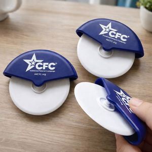 Custom Logo Round <b>Plastic</b> Pizza Cutter <b>Wheel</b> for Restaurant Giveaways and Food Promotions - Product Image 5