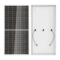 Panneau solaire à cadre argenté avec puissance maximale de 680W Module photovoltaïque PERC de 660W Couvercle avant de 550W Conception à demi-cellule OEM