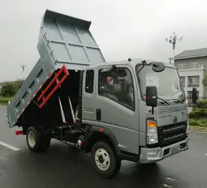 HOMAN truk sampah kecil 4x4 dengan 8 Ton, truk ringan kapasitas abu-abu suspensi udara otomatis YUCHAI Sinotruk Tata Truck Prima 12 WLY
