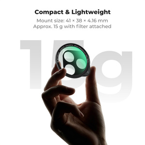 Kit de filtres pour appareil photo K&F <span class=keywords><strong>Concept</strong></span> FA302 à montage direct, verre optique AGC, diffuseur noir magnétique, ensemble de filtres 1/4, 49 mm, kit de filtres pour appareil photo de téléphone - Product Image 2