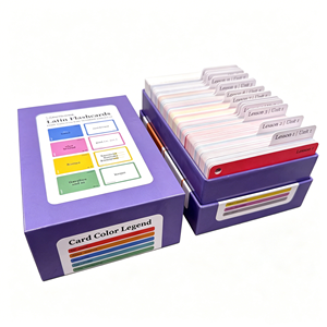 Muestra Gratuita de Tarjetas Educativas Impresas Personalizadas, Papel Resistente, Uso Familiar, con Caja, Diseño Portátil - Product Image 2