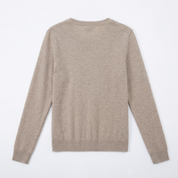 Pull en laine 100 % pure biologique pour femme, col rond, certifié GOTS, tricoté minimaliste, essentiel, style luxe discret