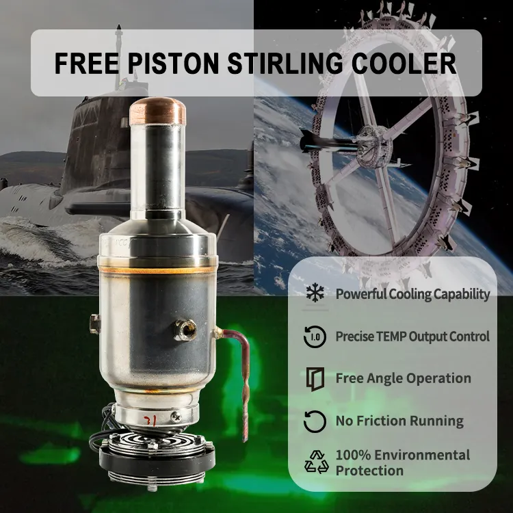 Refport 130C Free-piston Stirling Cooler ULT Supper Deep Cooling Use Stirling Cooling Technology
