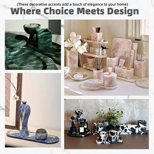 Tabla de Servir Té de Mármol Verde de Lujo, Resistente al Calor y Duradera, con Zona de Almacenamiento para Teteras, para el Hogar o Salón de Té, Precio al por Mayor - Product Image 3