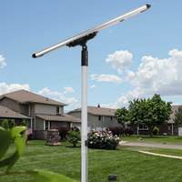 Lampadaire solaire à détection de mouvement SMD équivalent 200W, corps en alliage d'aluminium, certifié IP66 ROHS, garantie 5 ans, utilisation extérieure sur route, OEM/ODM