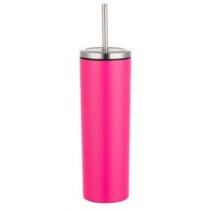 Gobelet droit anti-fuite de 600 ml avec couvercle à vis et paille - Product Image 3