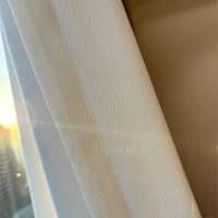 Cortina Translúcida con Textura Ondulada, Protección UV, Aislamiento Térmico, Filtrado de Luz, Privacidad, Voile para Ventana, Directo de Fábrica