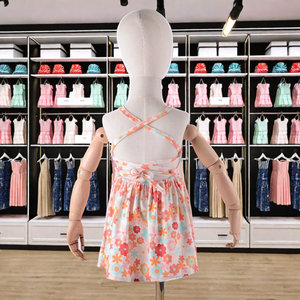 Vestido Infantil Personalizado ODM Ecológico de una Pieza para Otoño/Primavera con Estampado Giratorio y Manga Acampanada, Tallas para Niñas - Product Image 1
