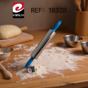 MNJ Rolling Pin Stainless Steel Blue Handle 12Pcs Pack Baking Kitchen Tool - Product Image 2