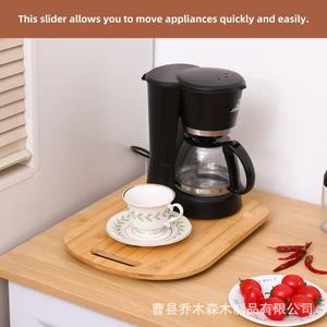 เครื่องปั่นไฮเออร์พร้อมเครื่องชงกาแฟ ถาดไม้ ฐานครัวอเนกประสงค์ - Product Image 3