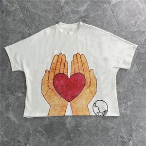 เสื้อยืดคอตตอน 100% ทรงบ็อกซี่ ตัดสั้น โอเวอร์ไซส์ ลายการ์ตูน ผ้าหนา 300gsm ระบายอากาศได้ดี พิมพ์ลายดิจิตอล - Product Image 1