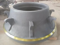 Bol concave en acier au manganèse Mn18Cr2 pour concasseur à cône PYB 2200, pièces d'usure