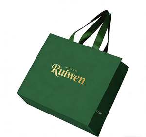 Bolsas de Regalo Navideñas de Cartón Reciclable Personalizadas, con Asas Impresas en Serigrafía, para Compras Personalizadas - Product Image 6