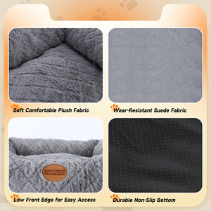 Nobleza XL letto per cani morbido soffice letto per animali in peluche con fondo antiscivolo materiale PP modello solido per dormire comodamente - Product Image 3