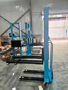 1 टन पूर्ण इलेक्ट्रिक स्टेकर स्व लोडिंग स्टेकर फोर्कलिफ्ट 1.3 मीटर 1.6 मीटर उठाने की ऊंचाई कैंची लिफ्ट गोदाम रसद औद्योगिक - Product Image 4