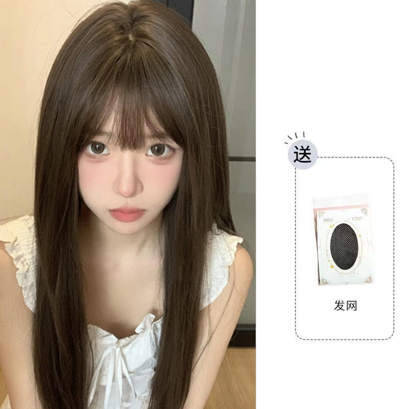 [สีน้ำตาลเย็น] ตาข่ายคลุมผม 60 ซม.