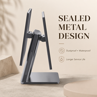 Sistem POS All-in-One Aluminium Berkualitas Tinggi 15,6 Inci dengan Windows/Android, Mesin POS Layar Ganda untuk Bar & Restoran