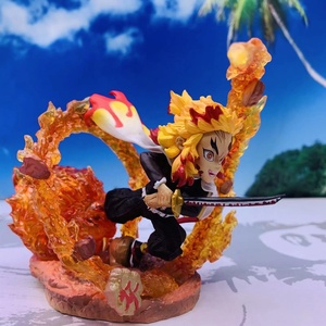 Figurine d'anime Demon Slayer Kimetsu No Yaiba, statue Anjuro Gk, scène des neuf piliers, colonne de flamme de résonance, jouet militaire en plastique - Product Image 2