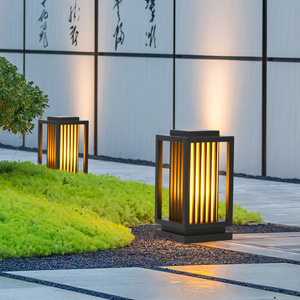 Nueva llegada bolardo al aire libre luces de jardín camino IP65 impermeable puerta poste jardín césped luces - Product Image 6