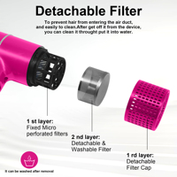 Secador de Pelo Profesional Iónico Linkbeauty de 1850W con Pantalla LED, Función de Autolimpieza, Motor Silencioso sin Escobillas, Doble Voltaje 110,000