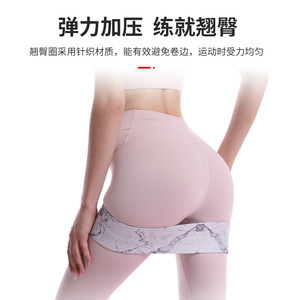 สายยางยืดออกกำลังกาย Guokun สำหรับกล้ามเนื้อก้นและสควอท สายรัดสะโพก สายโยคะ ลายภาพวาดหมึก - Product Image 3