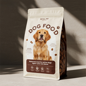 Emballage personnalisé imprimé <span class=keywords><strong>pour</strong></span> aliments <span class=keywords><strong>pour</strong></span> animaux de compagnie (chats et chiens) en sachet plat à fond plat refermable avec fermeture éclair, en plastique BOPP, 250g, 500g, 1kg - Product Image 3