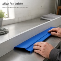 Profilé d'extrusion en PVC bleu, moulage décoratif en plastique, personnalisé, léger, durable, pour la construction, la décoration, l'utilisation industrielle