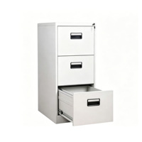 Archivador Vertical de Acero KD Knock Down con 2, 3, 4 o 5 Cajones, Armario Metálico con Cerradura para Almacenamiento de Oficina, para Archivos A4 y FC