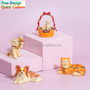 Boîte à bibelots fantaisie en métal pour animaux de compagnie, organiseur de bijoux de luxe pour les amoureux des animaux et cadeau - Product Image 3
