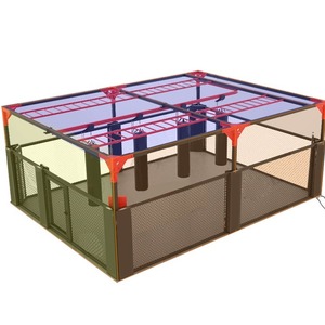 Estación de Entrenamiento de Lucha Integrada MMA, Ring de Boxeo Multifuncional, Equipo de Gimnasio, Jaula de Cuatro Esquinas, Tobogán, Saco de Arena - Product Image 1