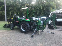 Trattore agricolo 70hp 4wd 4x4 con cabina e caricatore frontale