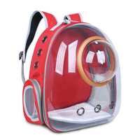 Sac à dos transparent pour chat, sac de transport pour animaux de compagnie en forme de capsule, respirant et léger, sac à dos pour chien pour les voyages en plein air et la randonnée