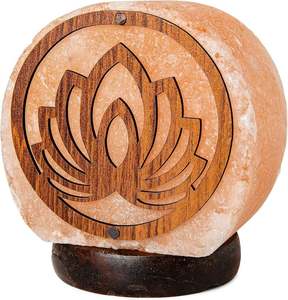 Lámpara de Sal Rosa del Himalaya 3D de Anwar Enterprises, Diseño de Cesta de Flores Religiosa Tallada, Decoración para el Hogar Pulida, Artesanía Natural - Product Image 6
