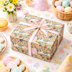 Kraft Bunny <b>Easter</b> <b>Wrapping</b> <b>Paper</b> 17 In X 32.8 Ft Floral Botanical Craft <b>Paper</b> For <b>Easter</b> Gift Wrap - Product Image 5