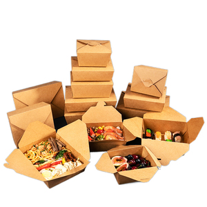 OMT White kraft Paper Togo Safe Food Packaging Box For Sandwich Hamburger Snack Salad Sushi Corn Hot Dog Toast Emballage Package