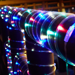 Ngoài trời không thấm nước 8 chế độ 10M 100 <span class=keywords><strong>200</strong></span> 300 <span class=keywords><strong>Led</strong></span> PVC Ống Nhiều Màu Cổ Tích chuỗi đèn năng lượng mặt trời <span class=keywords><strong>LED</strong></span> Rope ánh sáng cho sân vườn - Product Image 4