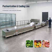 Automatische Pasteuriseringsmachine van roestvrij staal met waterbadkoeling en transportband voor fruit-, groente- en voedselverwerkingsbedrijven