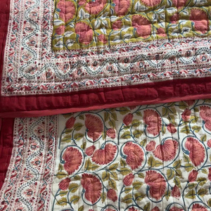 Rajasthani Print Premium Design Best HotSale Juego de colcha acolchada de algodón de alta calidad Bordado ligero Funda de cama impresa - Product Image 1