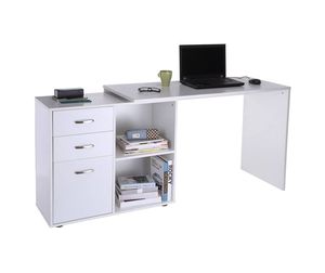 Table d'<span class=keywords><strong>ordinateur</strong></span> portable noir, <span class=keywords><strong>meuble</strong></span> de bureau, en forme de L, pour maison, bureau, étagère, classeur - Product Image 3