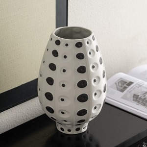 Vase en céramique moderne simple noir et blanc à pois, ornements, vestiaire, table à manger, décoration de meuble TV - Product Image 4
