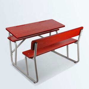 Mesa y silla de doble Plaza para aula conectada de metal y madera al por mayor, escritorio y Banco para estudiantes escolares - Product Image 2