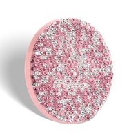 Miroir de maquillage portable de luxe, brillant, en forme de diamant rond, style princesse