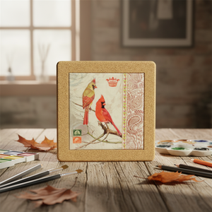 Mantel Individual Cuadrado Personalizado con Diseño Campestre, Elegante para Comedor, <span class=keywords><strong>de</strong></span> Cerámica con Respaldo <span class=keywords><strong>de</strong></span> <span class=keywords><strong>Corcho</strong></span>, Resistente al <span class=keywords><strong>Calor</strong></span> TTH - Product Image 1