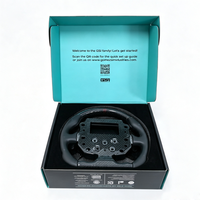 Boîte d'expédition en carton ondulé personnalisée avec couvercle rabattable et insert en EVA floqué, emballage pour volant de simulateur de course F1