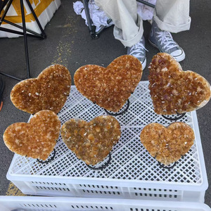 Brazil Citrine cụm đồ trang trí tự nhiên thô khối đá tinh thể quặng mẫu vật với Citrine tim thủ công tự nhiên - Product Image 6