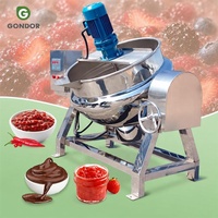 Marmite de cuisson industrielle en acier inoxydable 300L, électrique, à gaz, à vapeur, pour la cuisson de sauce tomate et mélangeur 1000 Litres