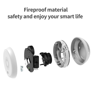 Sensore di fumo intelligente Zigbee, <span class=keywords><strong>allarme</strong></span> antincendio compatibile con Zigbee Hub, app Smart Life, Alexa, Google Home, sicurezza domestica intelligente - Product Image 4