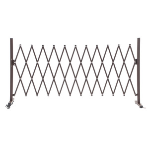 Barrière de sécurité mobile pliante extensible en métal, barrière flexible et rétractable pour cours, garages et jardins - Product Image 3